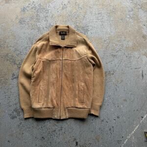 Vintage Van Cort Cow Suede Leather Bomber Jacket Sz M